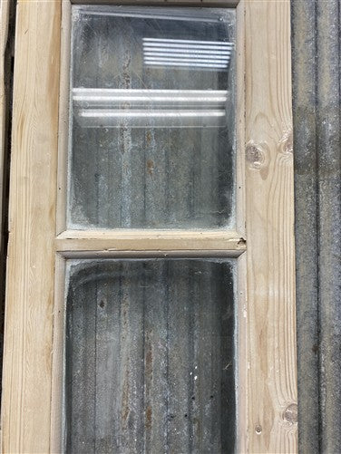 Antique French Double Doors (40.5x82.5) 3 Pane Glass, European Reclaimed G205