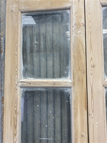 Antique French Double Doors (40.5x82.5) 3 Pane Glass, European Reclaimed G205