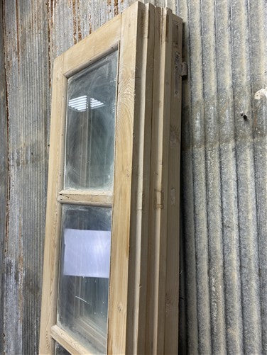 Antique French Double Doors (40.5x82.5) 3 Pane Glass, European Reclaimed G205