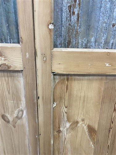 Antique French Double Doors (37x82.75) 3 Pane Glass, European Reclaimed G206
