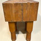 Vintage Solid Wood Butcher Block Chopping Block Stand Farmhouse Primitive, J