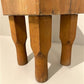Vintage Solid Wood Butcher Block Chopping Block Stand Farmhouse Primitive, J