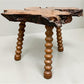 Vintage Live Edge Burl Wood Coffee Table Rustic Natural Slab Side Table