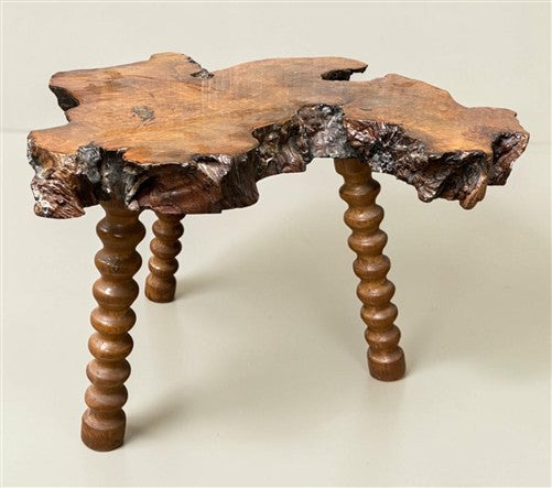 Vintage Live Edge Burl Wood Coffee Table Rustic Natural Slab Side Table