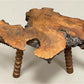 Vintage Live Edge Burl Wood Coffee Table Rustic Natural Slab Side Table