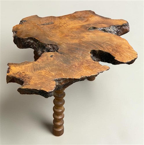 Vintage Live Edge Burl Wood Coffee Table Rustic Natural Slab Side Table