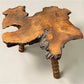 Vintage Live Edge Burl Wood Coffee Table Rustic Natural Slab Side Table