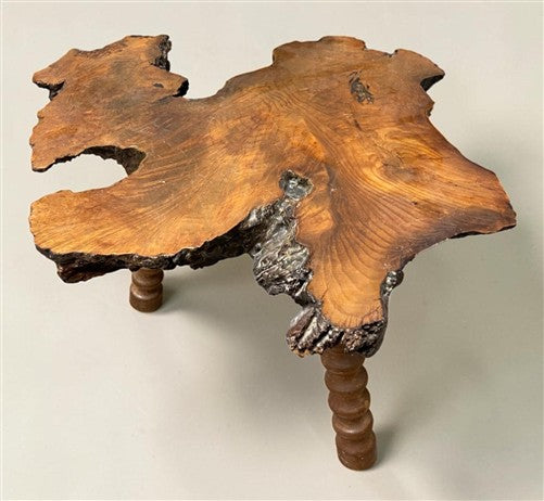 Vintage Live Edge Burl Wood Coffee Table Rustic Natural Slab Side Table