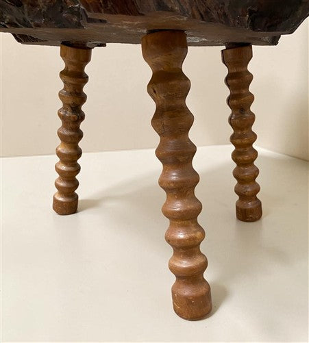Vintage Live Edge Burl Wood Coffee Table Rustic Natural Slab Side Table