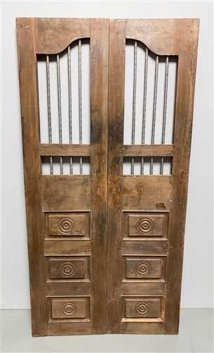 Indian Wooden Garden Gate Vintage Reclaimed Teak Door Architectural Salvage A119