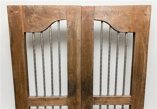 Indian Wooden Garden Gate Vintage Reclaimed Teak Door Architectural Salvage A119