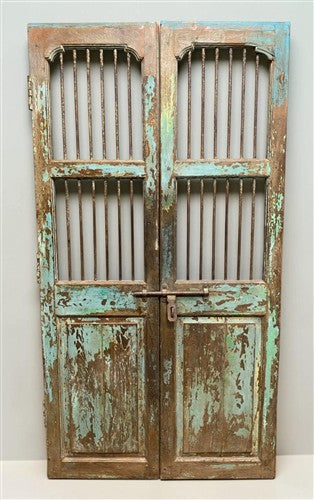 Indian Wooden Garden Gate Vintage Reclaimed Teak Door Architectural Salvage A120