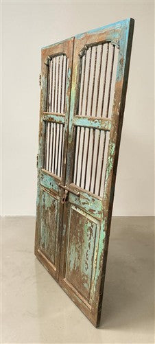 Indian Wooden Garden Gate Vintage Reclaimed Teak Door Architectural Salvage A120