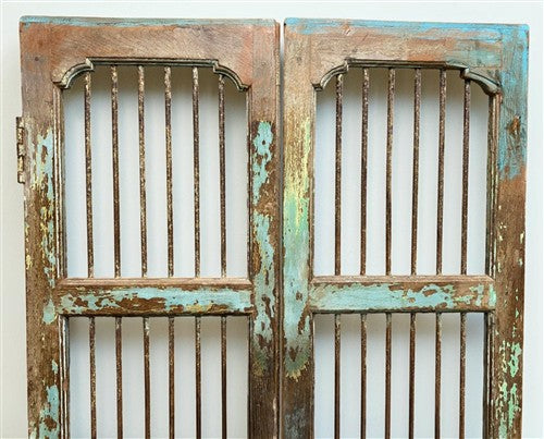 Indian Wooden Garden Gate Vintage Reclaimed Teak Door Architectural Salvage A120