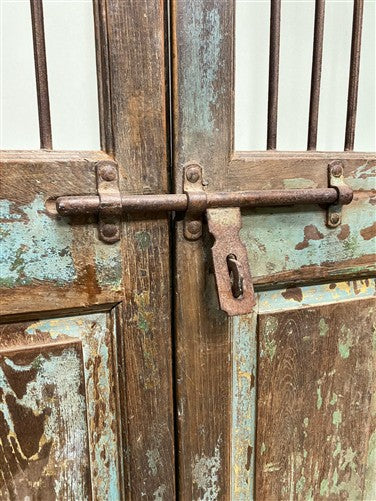 Indian Wooden Garden Gate Vintage Reclaimed Teak Door Architectural Salvage A120