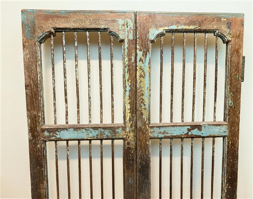Indian Wooden Garden Gate Vintage Reclaimed Teak Door Architectural Salvage A120