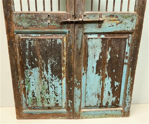 Indian Wooden Garden Gate Vintage Reclaimed Teak Door Architectural Salvage A120