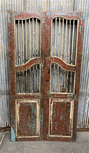 Indian Wooden Garden Gate Vintage Reclaimed Teak Door Architectural Salvage A21