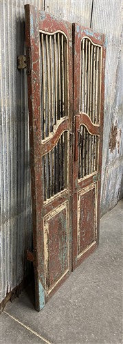 Indian Wooden Garden Gate Vintage Reclaimed Teak Door Architectural Salvage A21