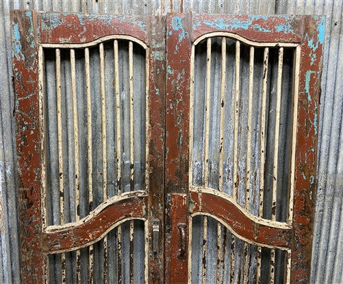 Indian Wooden Garden Gate Vintage Reclaimed Teak Door Architectural Salvage A21