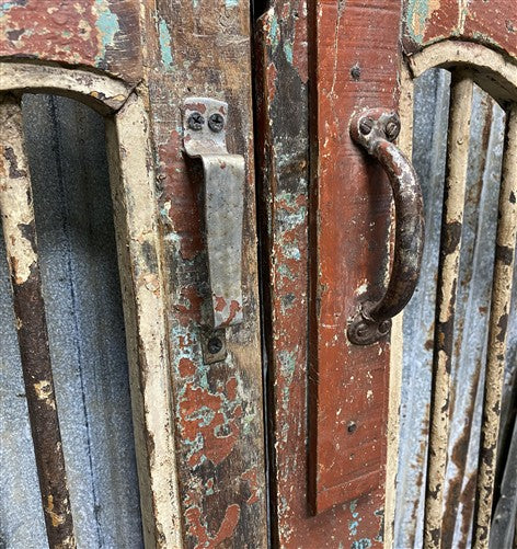 Indian Wooden Garden Gate Vintage Reclaimed Teak Door Architectural Salvage A21
