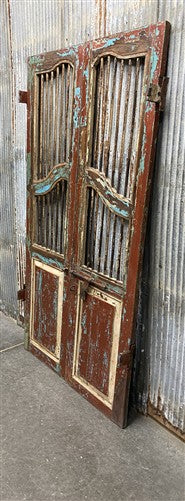 Indian Wooden Garden Gate Vintage Reclaimed Teak Door Architectural Salvage A21