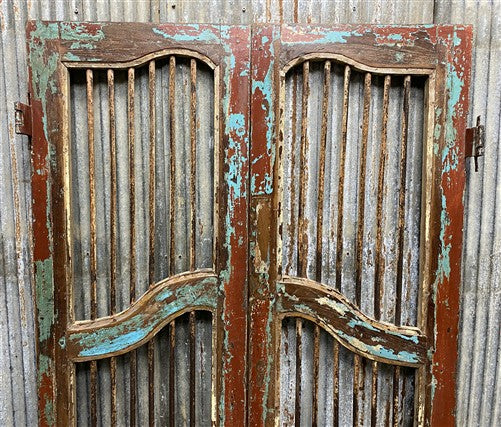 Indian Wooden Garden Gate Vintage Reclaimed Teak Door Architectural Salvage A21
