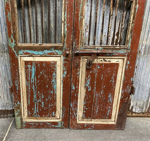 Indian Wooden Garden Gate Vintage Reclaimed Teak Door Architectural Salvage A21