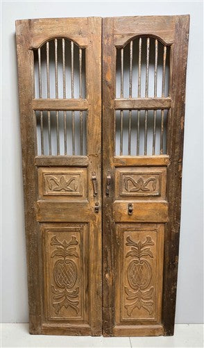 Indian Wooden Garden Gate Vintage Reclaimed Teak Door Architectural Salvage A122