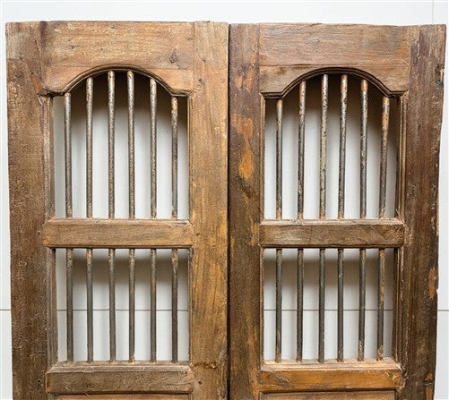 Indian Wooden Garden Gate Vintage Reclaimed Teak Door Architectural Salvage A122