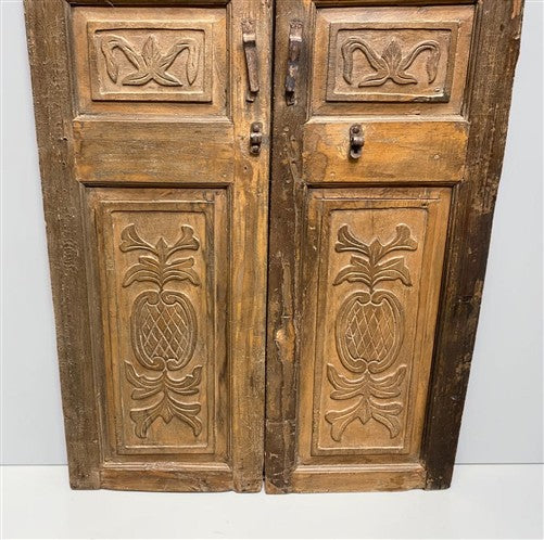Indian Wooden Garden Gate Vintage Reclaimed Teak Door Architectural Salvage A122