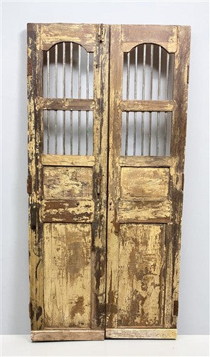 Indian Wooden Garden Gate Vintage Reclaimed Teak Door Architectural Salvage A122