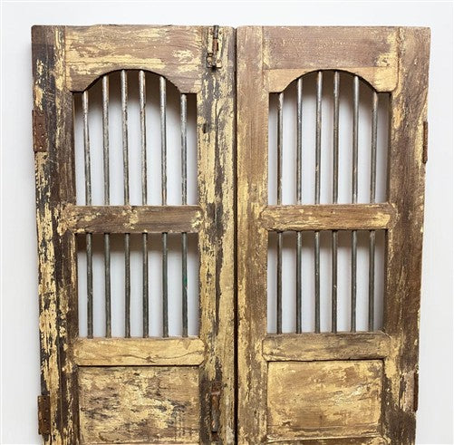 Indian Wooden Garden Gate Vintage Reclaimed Teak Door Architectural Salvage A122