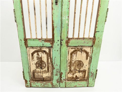 Indian Wooden Garden Gate Vintage Reclaimed Teak Door Architectural Salvage A123