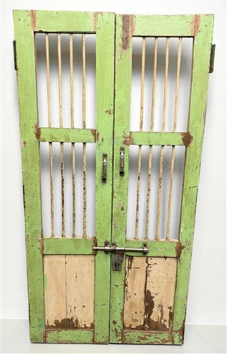 Indian Wooden Garden Gate Vintage Reclaimed Teak Door Architectural Salvage A123
