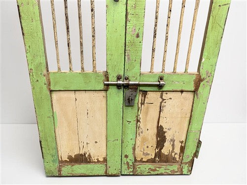 Indian Wooden Garden Gate Vintage Reclaimed Teak Door Architectural Salvage A123