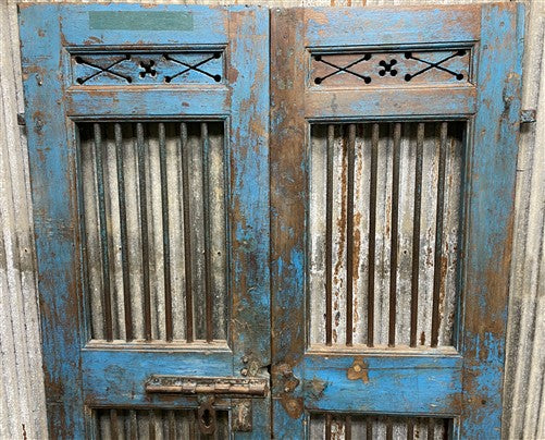 Indian Wooden Garden Gate Vintage Reclaimed Teak Door Architectural Salvage A124