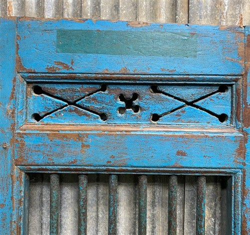 Indian Wooden Garden Gate Vintage Reclaimed Teak Door Architectural Salvage A124