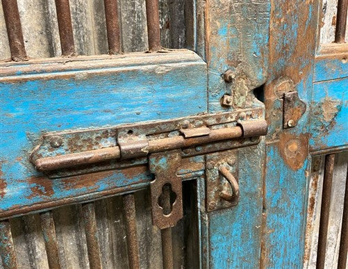 Indian Wooden Garden Gate Vintage Reclaimed Teak Door Architectural Salvage A124