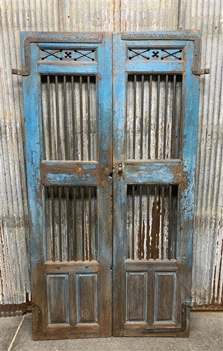 Indian Wooden Garden Gate Vintage Reclaimed Teak Door Architectural Salvage A124