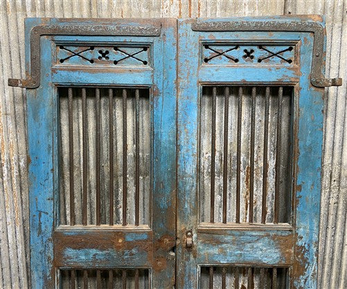 Indian Wooden Garden Gate Vintage Reclaimed Teak Door Architectural Salvage A124