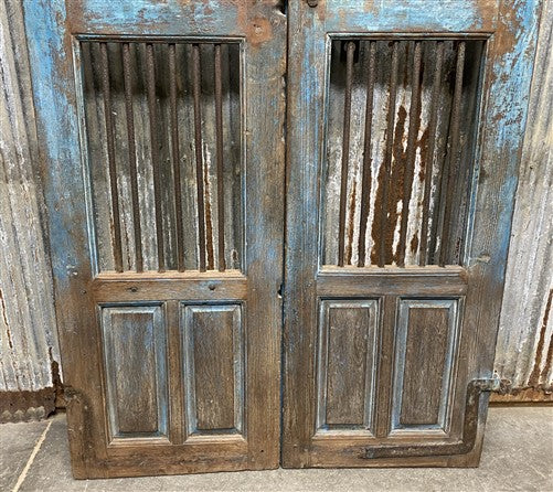 Indian Wooden Garden Gate Vintage Reclaimed Teak Door Architectural Salvage A124