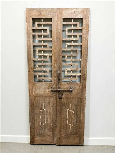 Indian Wooden Garden Gate Vintage Reclaimed Teak Door Architectural Salvage A125