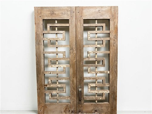Indian Wooden Garden Gate Vintage Reclaimed Teak Door Architectural Salvage A125