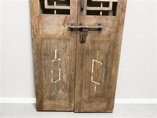 Indian Wooden Garden Gate Vintage Reclaimed Teak Door Architectural Salvage A125