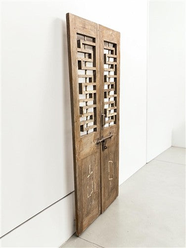 Indian Wooden Garden Gate Vintage Reclaimed Teak Door Architectural Salvage A125
