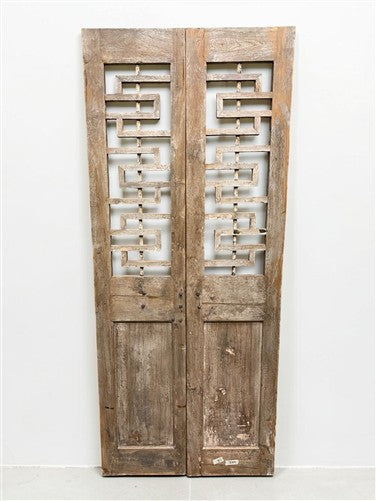 Indian Wooden Garden Gate Vintage Reclaimed Teak Door Architectural Salvage A125