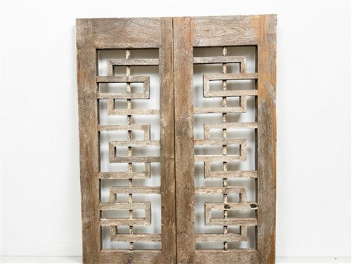 Indian Wooden Garden Gate Vintage Reclaimed Teak Door Architectural Salvage A125