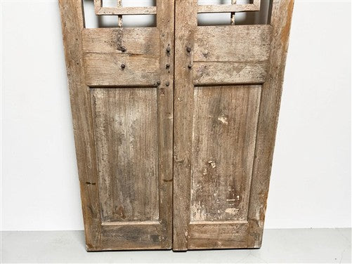 Indian Wooden Garden Gate Vintage Reclaimed Teak Door Architectural Salvage A125