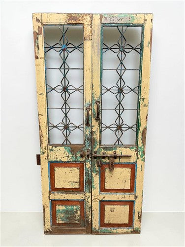 Indian Wooden Garden Gate Vintage Reclaimed Teak Door Architectural Salvage A126